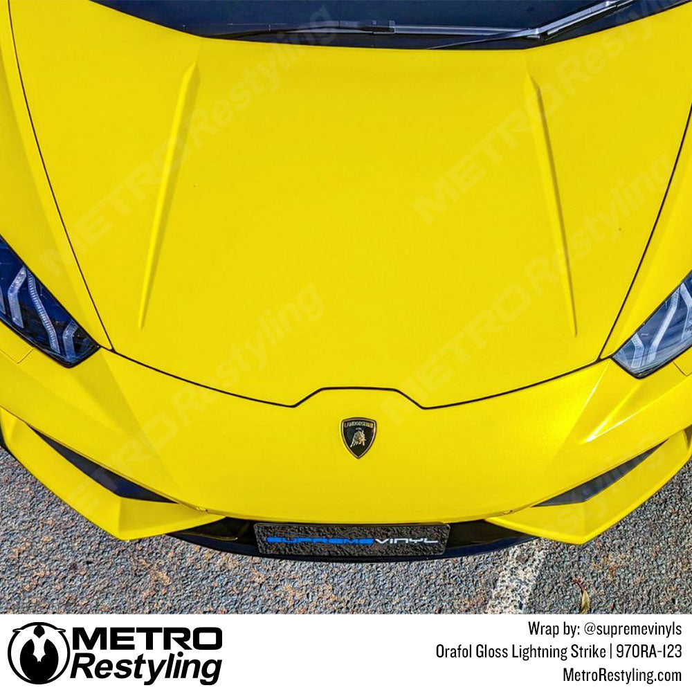 yellow lambo wrap