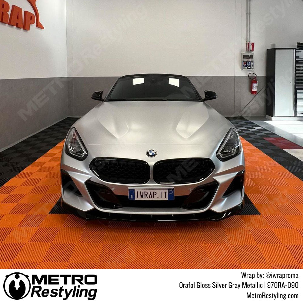 silver bmw wrap
