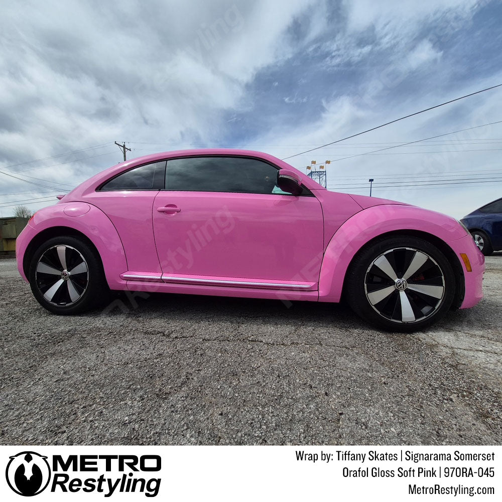 pink vw bug wrap