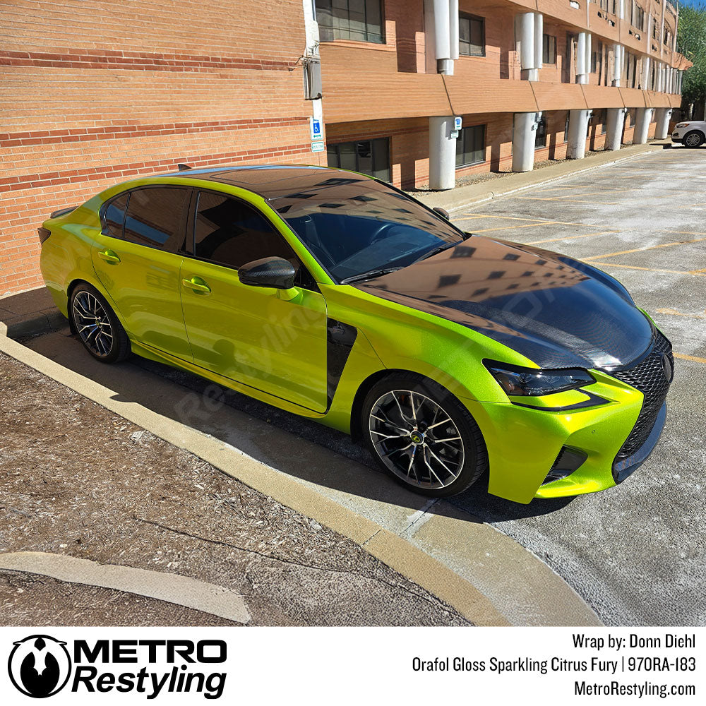lime green lexus wrap