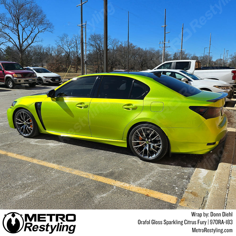 lime green lexus wrap