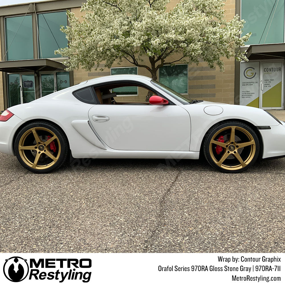 Stone Grey Vinyl Porsche Wrap