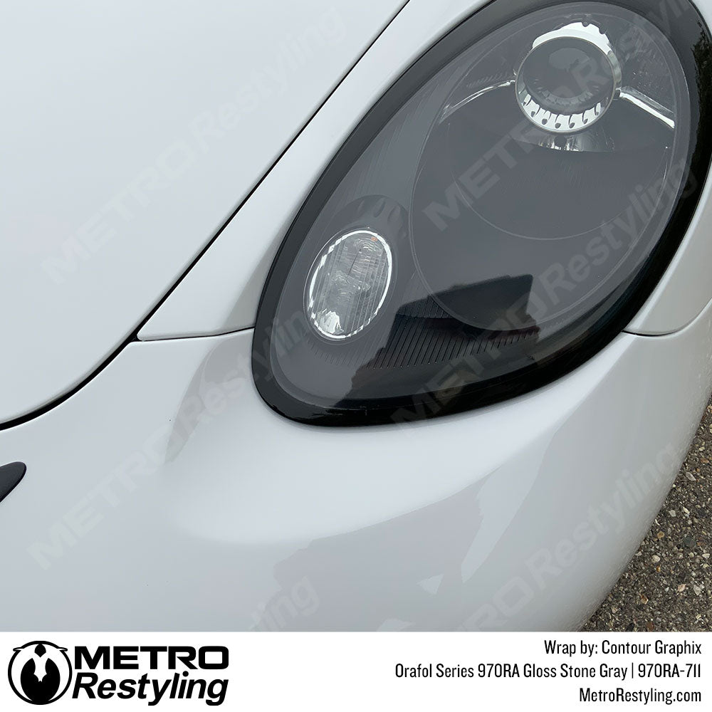 Stone Grey Vinyl Wrapped Porsche