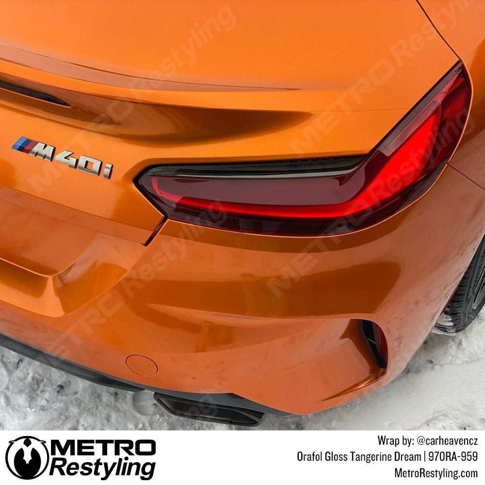 tangerine orange bmw wrap