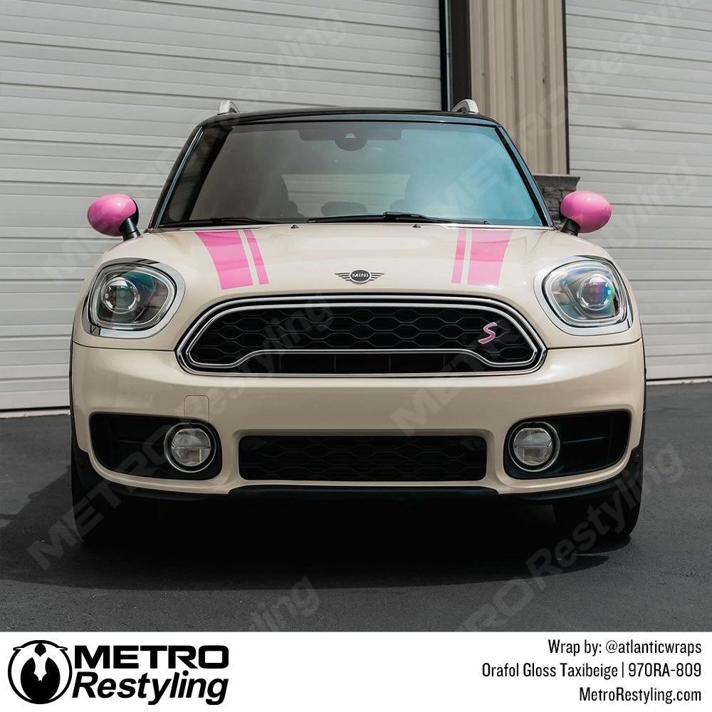 beige mini cooper wrap