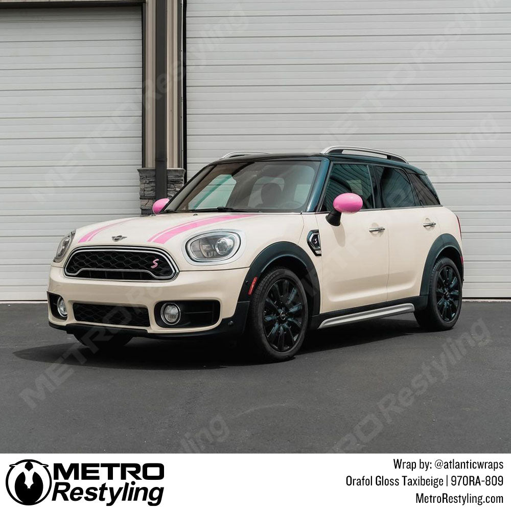 beige mini cooper wrap