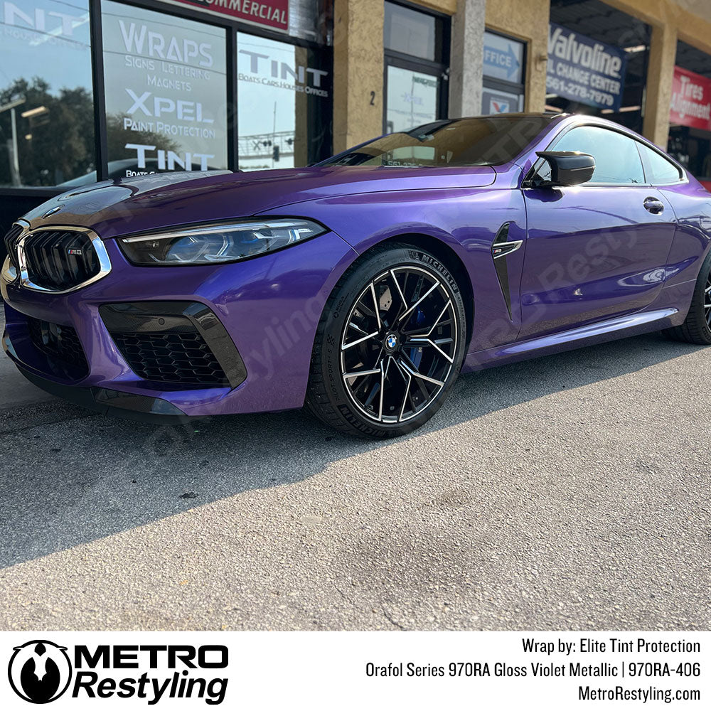 Purple bmw vinyl wrap