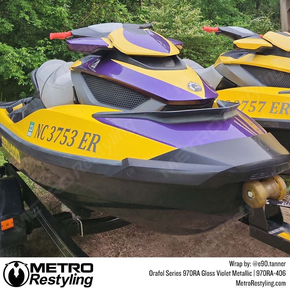 Orafol Gloss Violet Metallic Jet Ski Vinyl Wrap