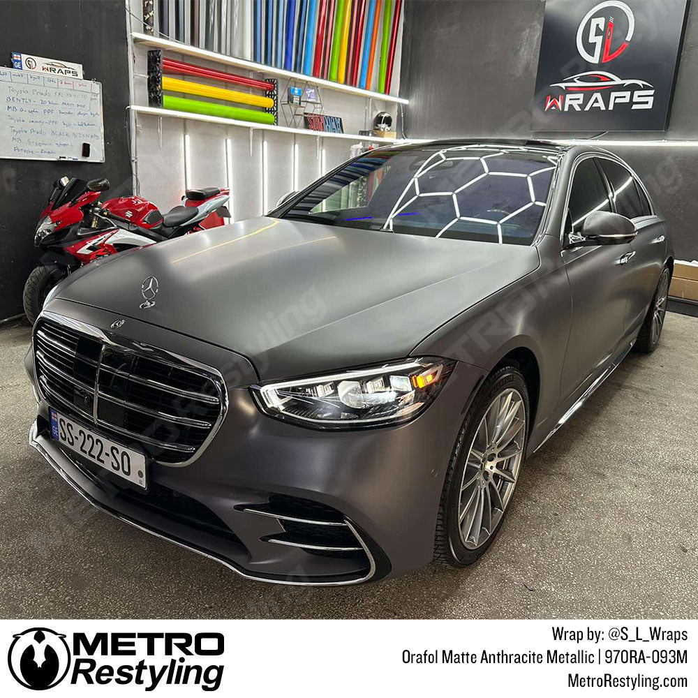 matte metallic mercedes wrap