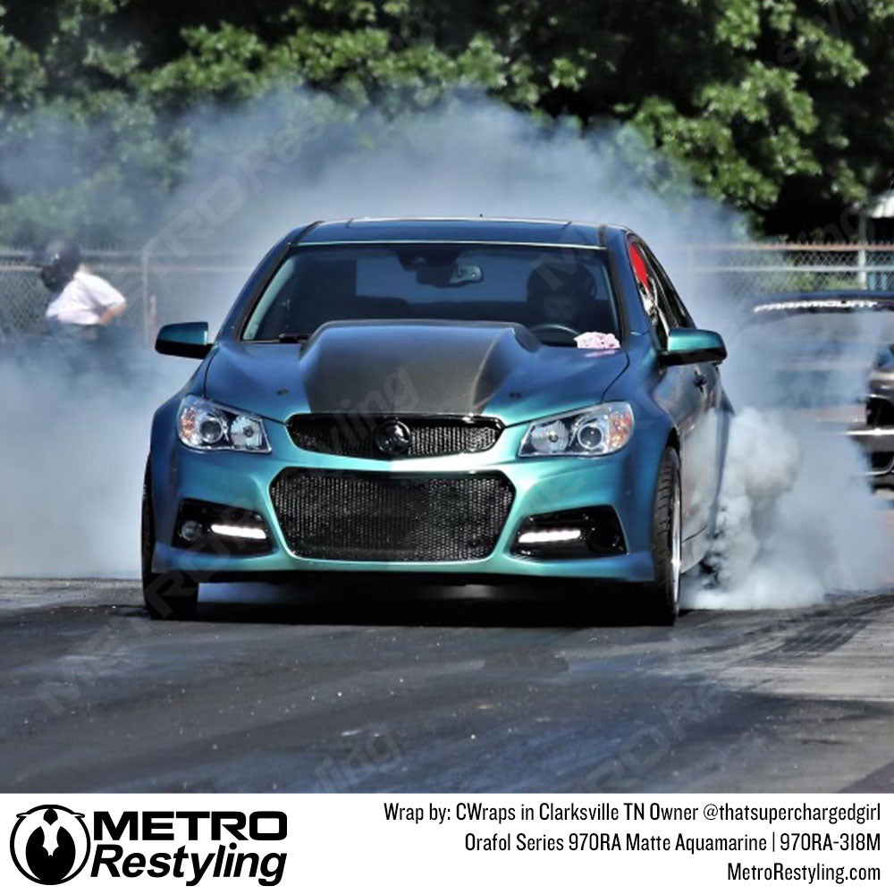 aquamarine car wrap