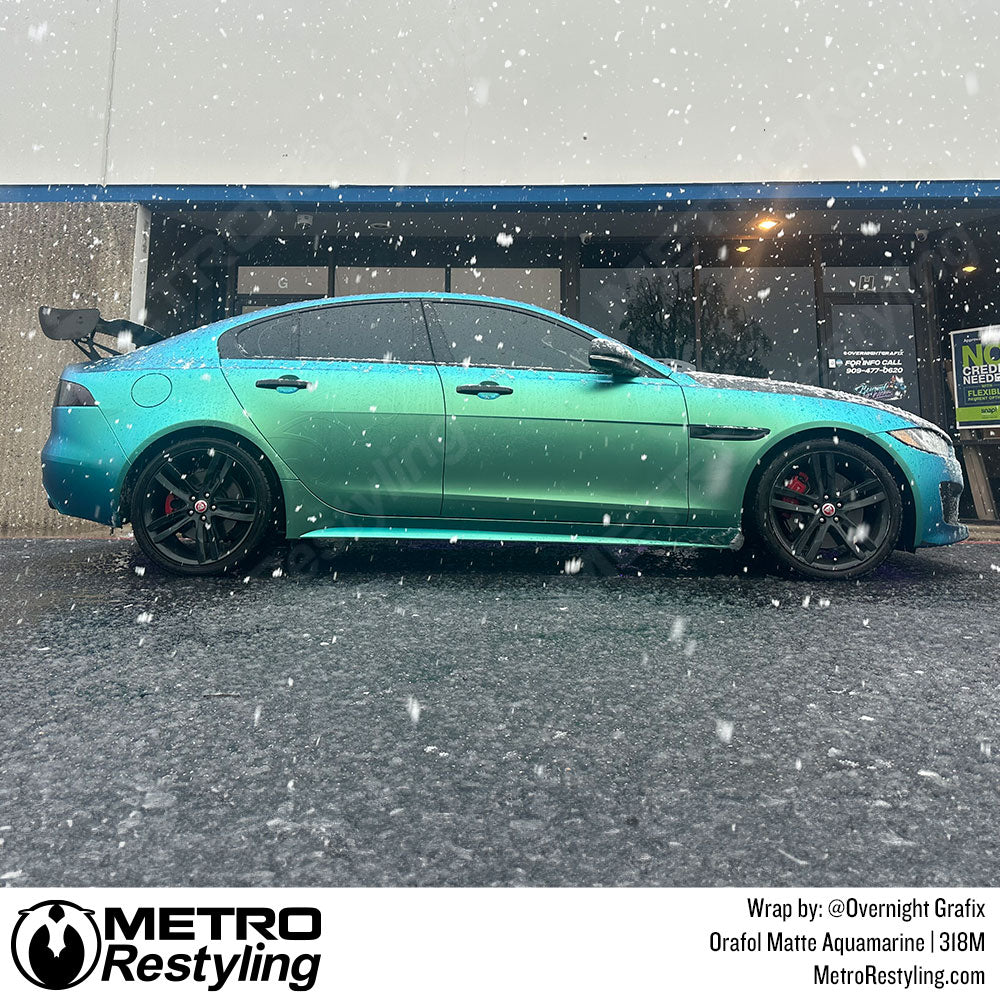 blue green iridescent jaguar wrap