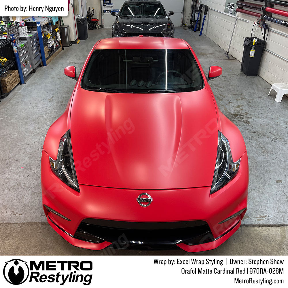 red nissan wrap