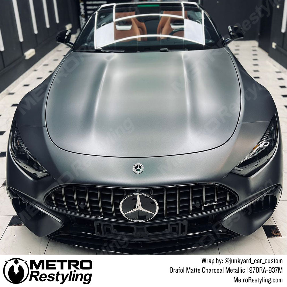 grey mercedes amg wrap