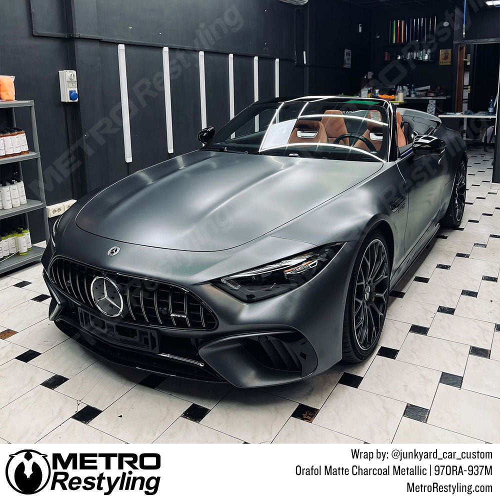 grey mercedes amg wrap