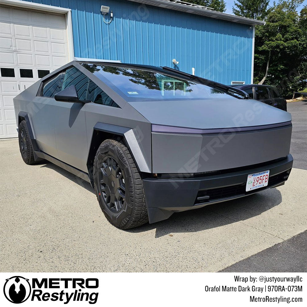 Gray Cybertruck Vinyl Wrap