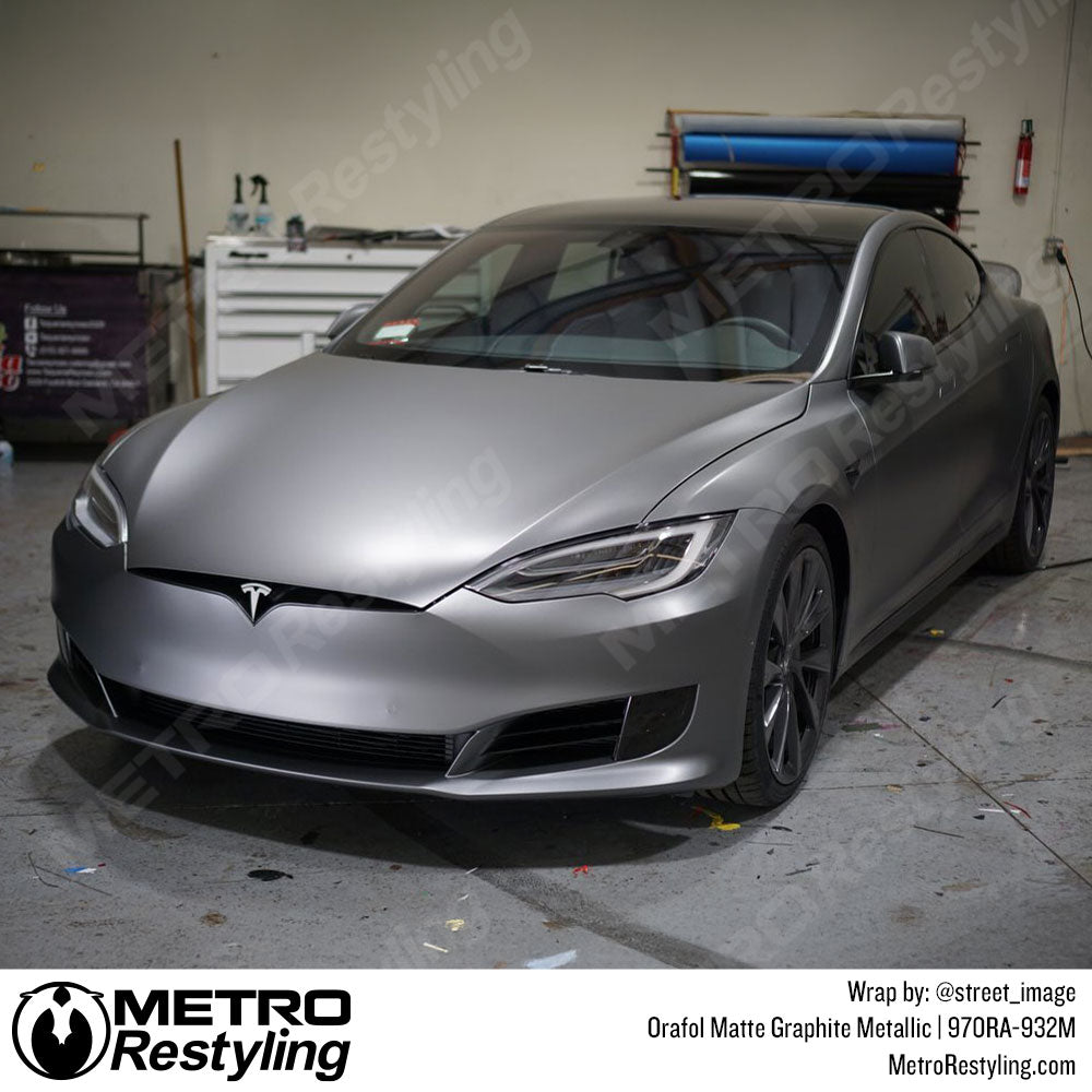 graphite metallic car wrap