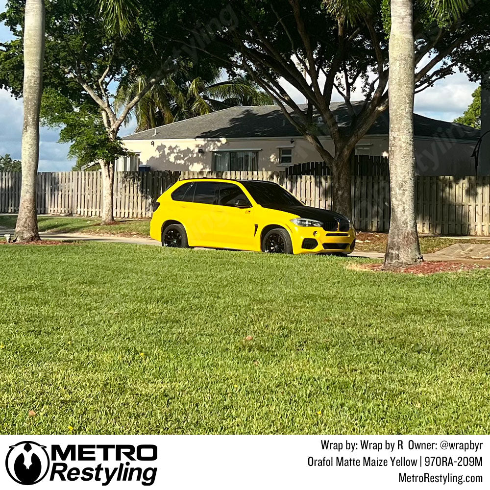 yellow bmw wrap