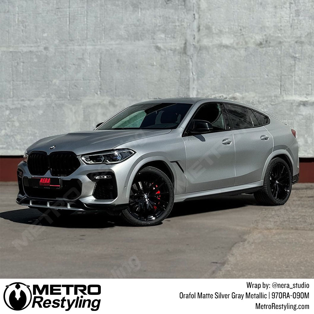 silver bmw x6 wrap