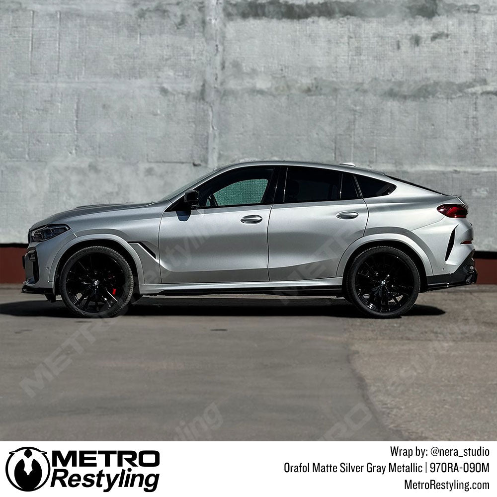 silver bmw x6 wrap