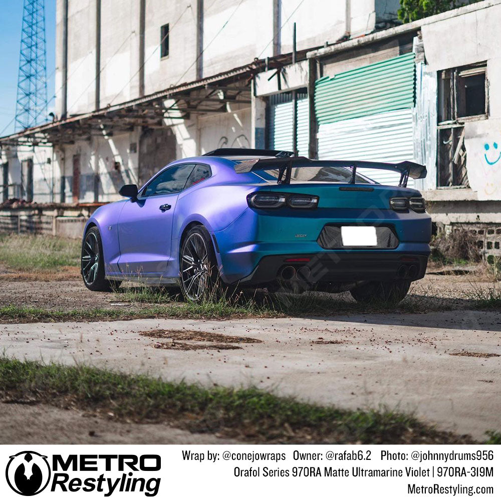 Ultramarine Violet Wrapped Chevrolet Camaro