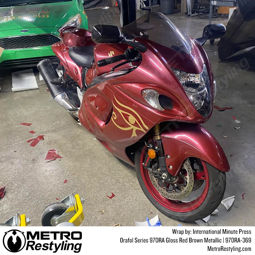 Red Brown Metallic Bike Wrap