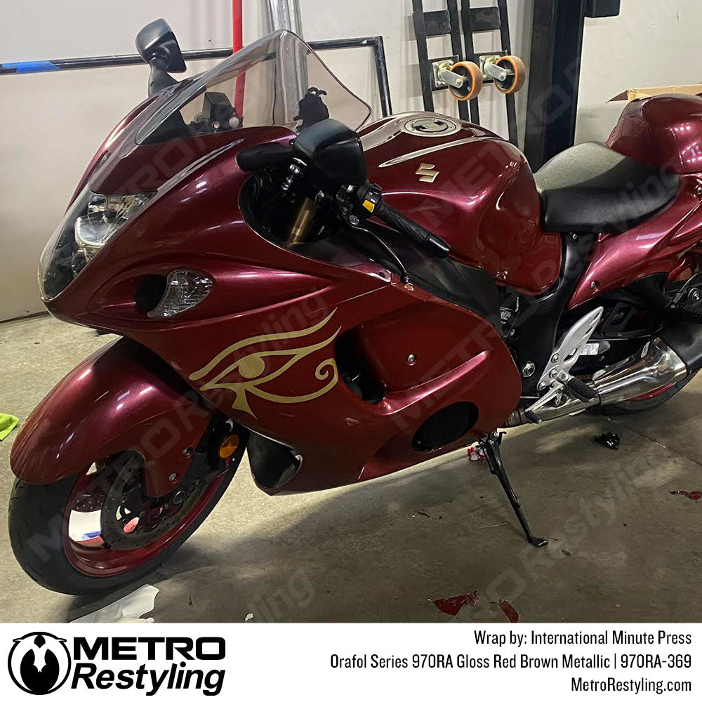 Red Brown Metallic Bike Wrap