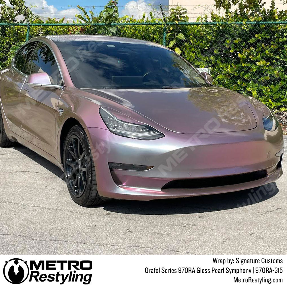Gloss Pearl Tesla Vinyl Wrap