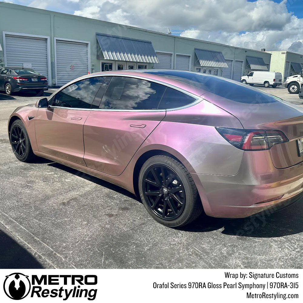 Pearl Gloss Tesla Wrap