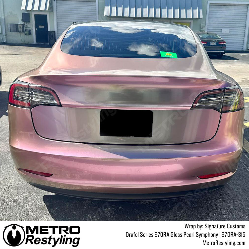 Tesla Wrapped in Gloss Pearl