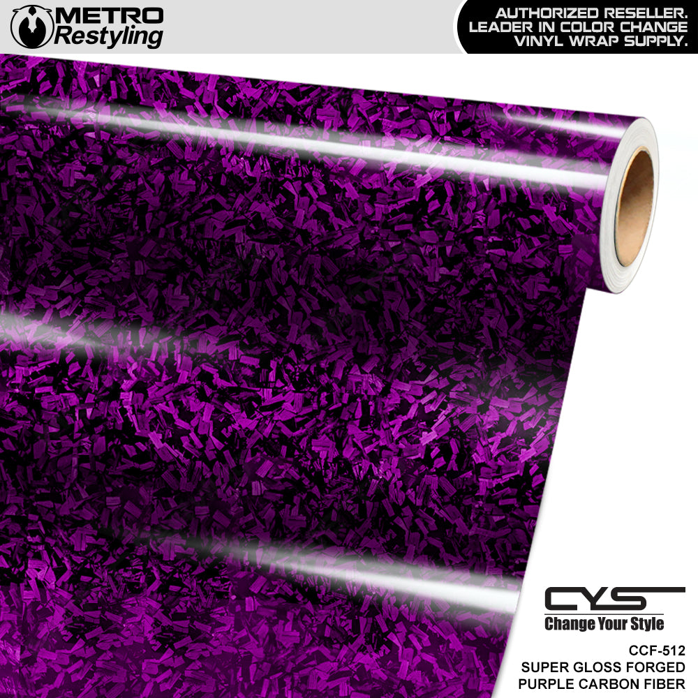 CYS Super Gloss Forged Purple Carbon Vinyl Wrap | CCF-512