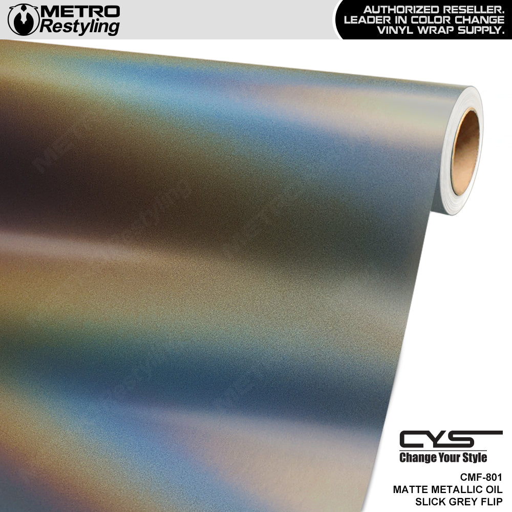 CYS Matte Metallic Oil Slick Grey Flip | CMF-801