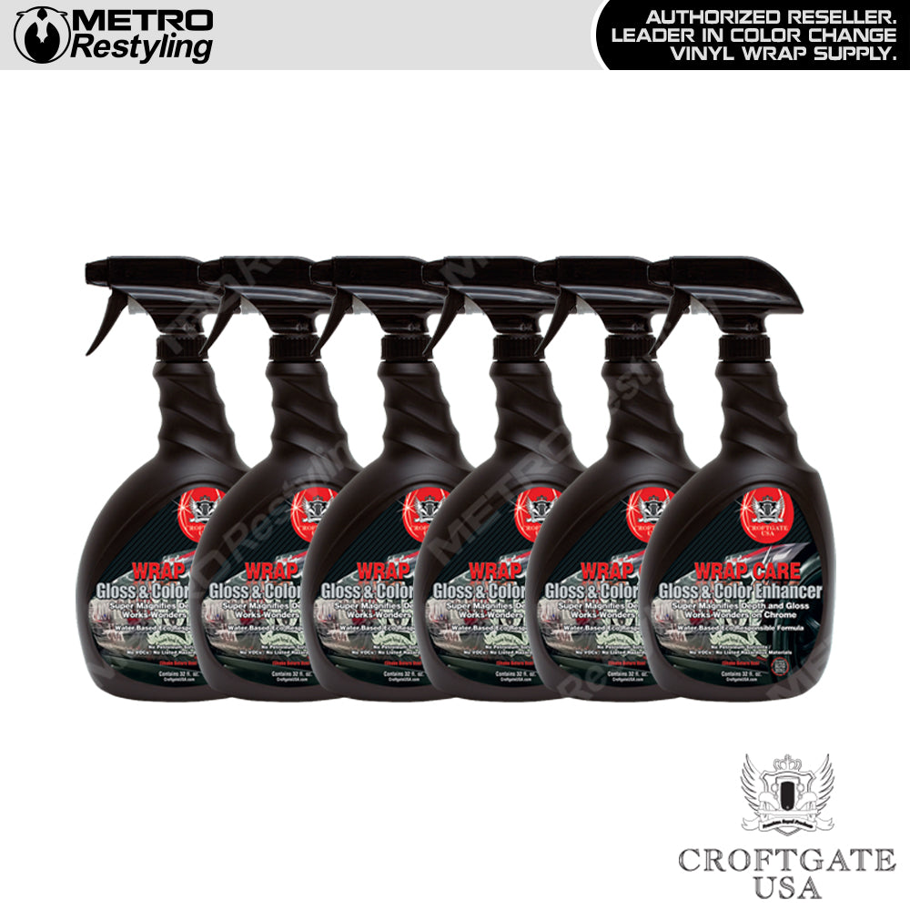 Croftgate Wrap Care Gloss & Color Enhancer 32oz Sprayer 6-Pack