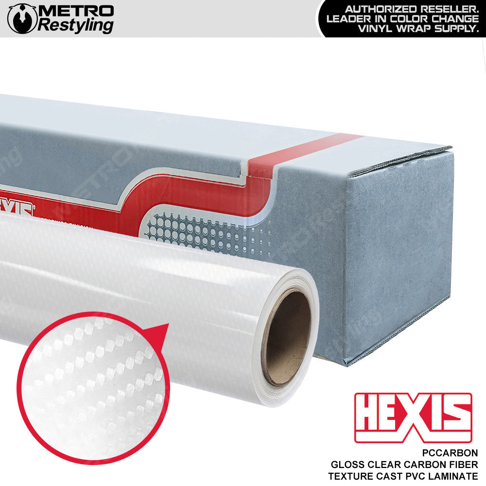 Hexis Gloss Clear Carbon Fiber Texture Cast PVC Laminate | PCCARBON