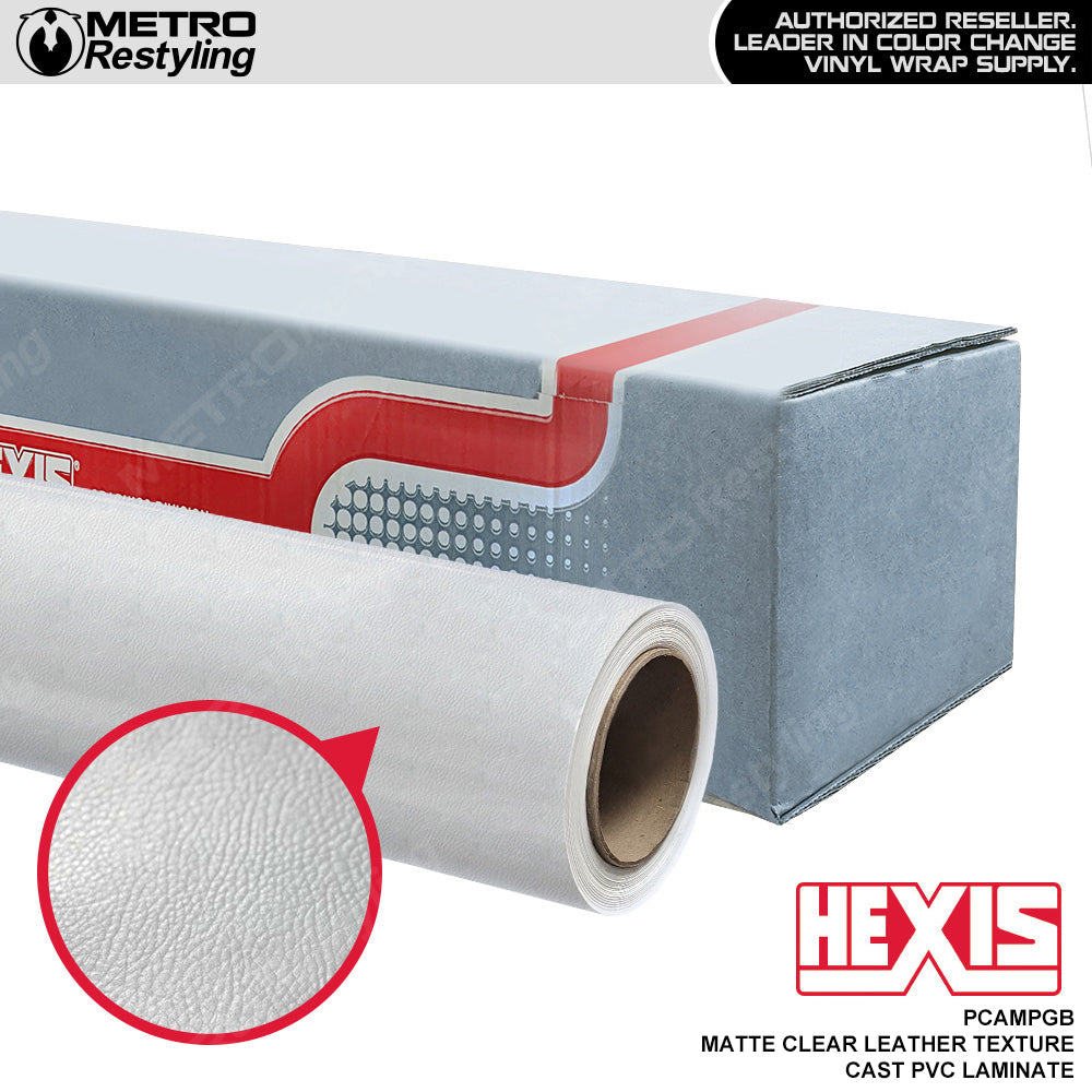 Hexis Matte Clear Leather Texture Cast PVC Laminate | PCAMPGB