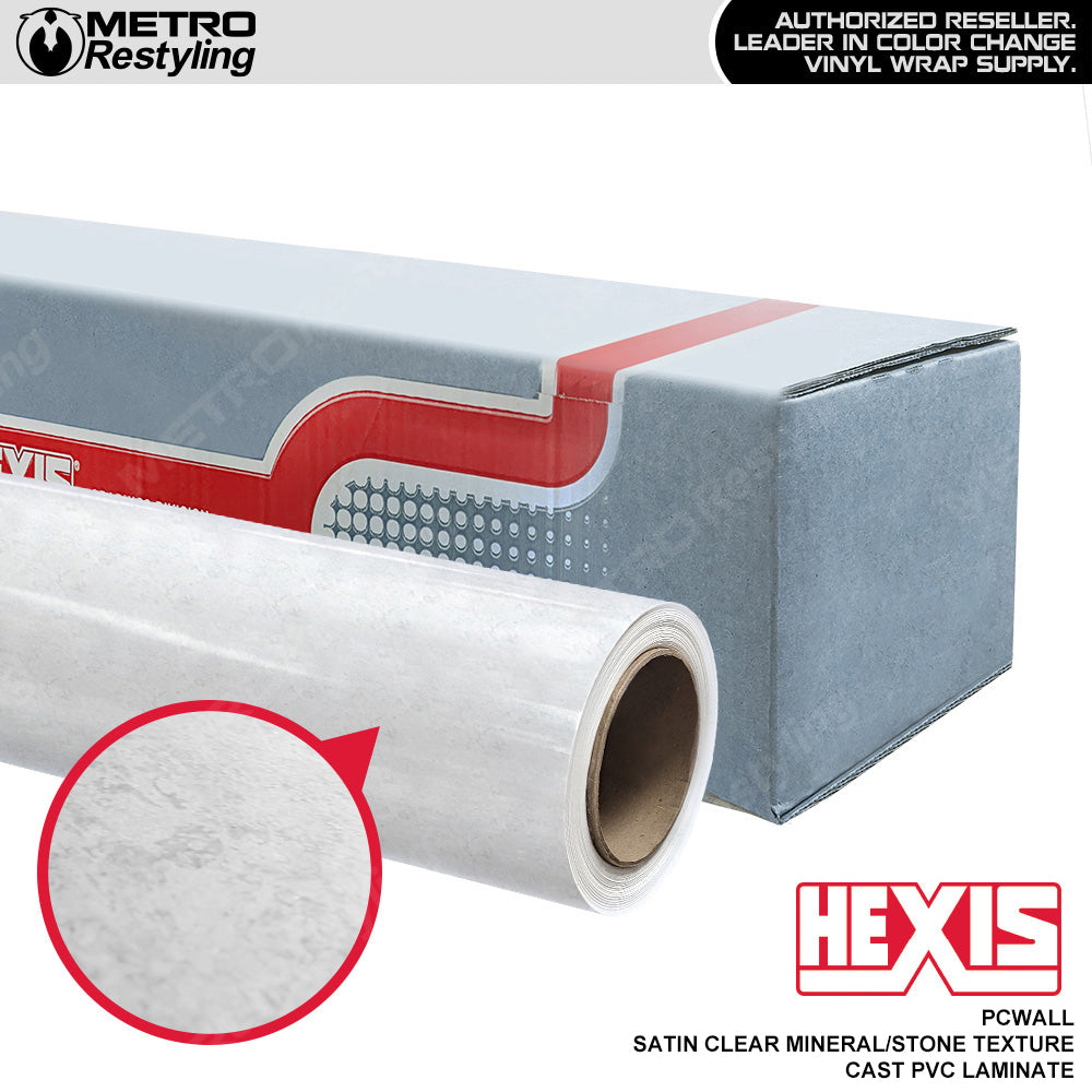 Hexis Satin Clear Mineral/Stone Texture Cast PVC Laminate | PCWALL
