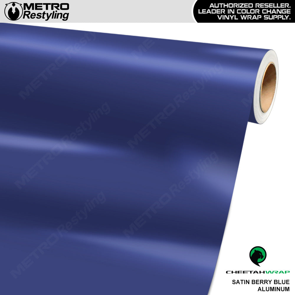 romanmade マザー　ブルーシャッドアルミ貼り Cheetah Wrap - Satin Berry Blue Aluminum | Metro Restyling