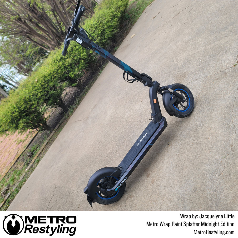 paint splatter scooter wrap