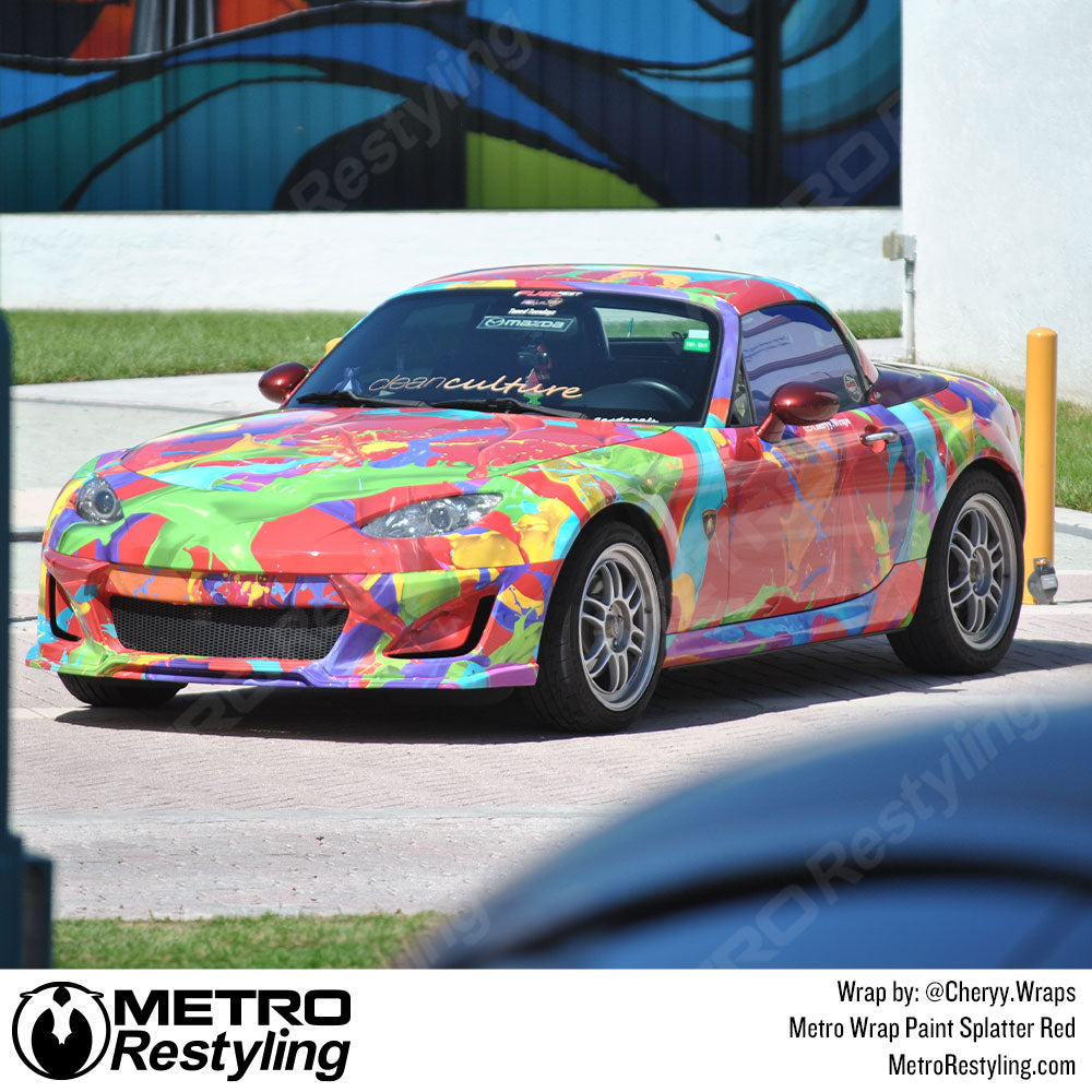 mazda paint splatter wrap