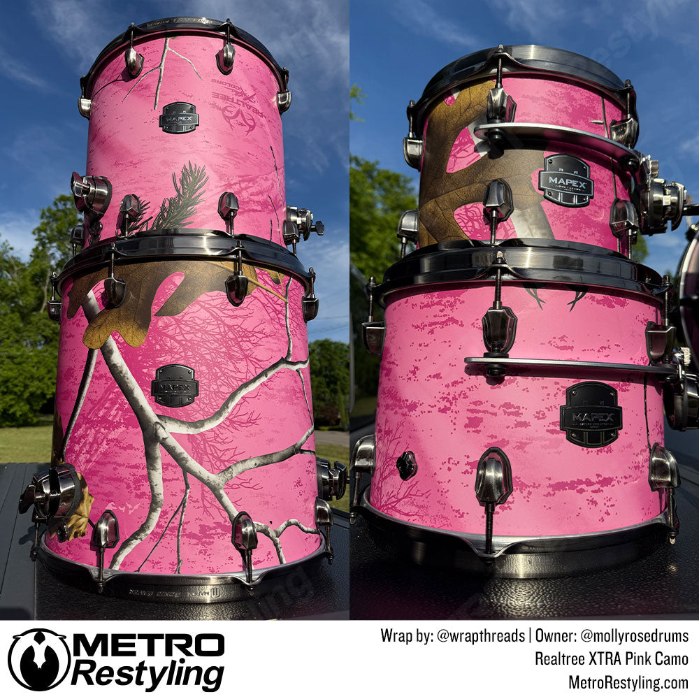 pink realtree drum kit wrap