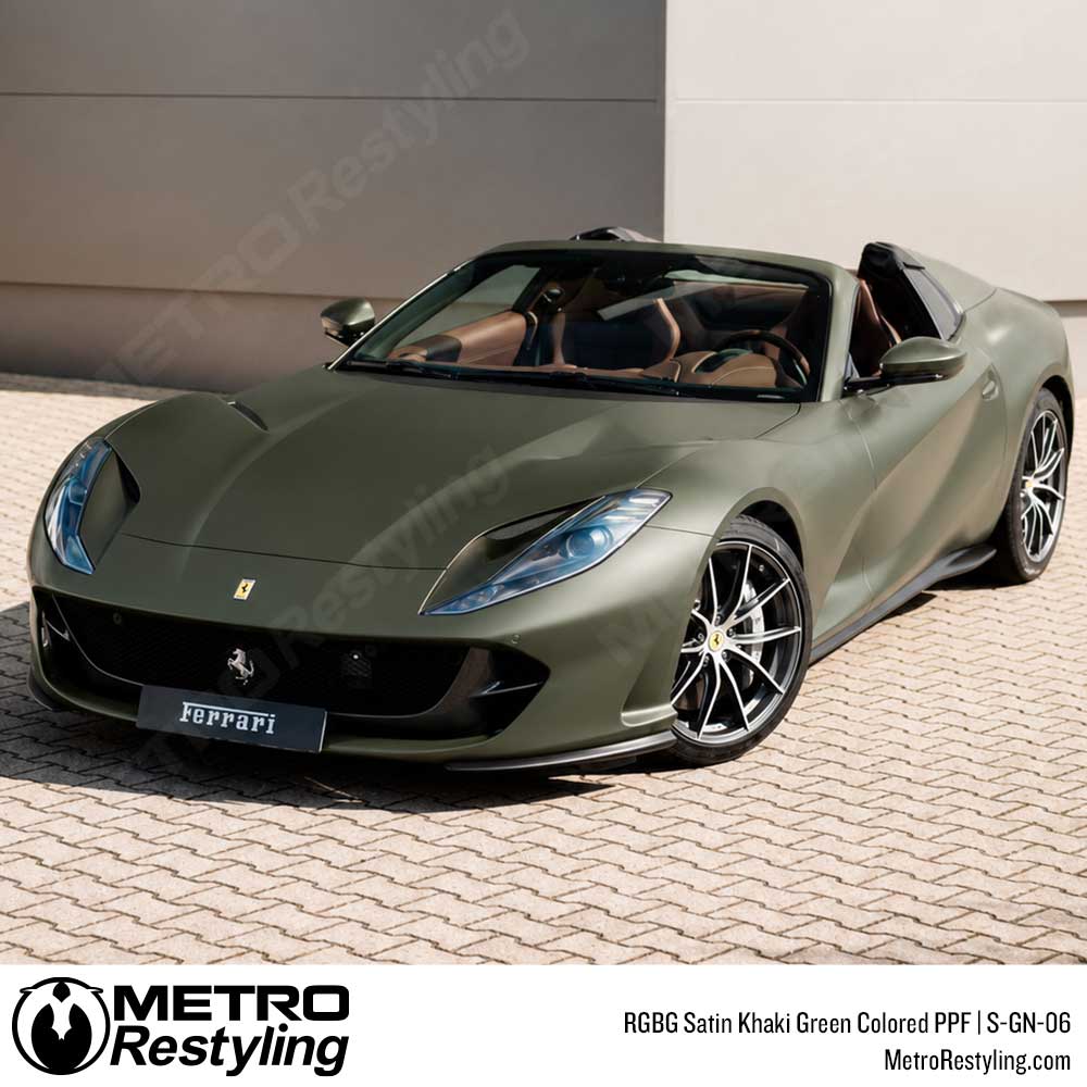 RGBG Satin Khaki Green Colored PPF