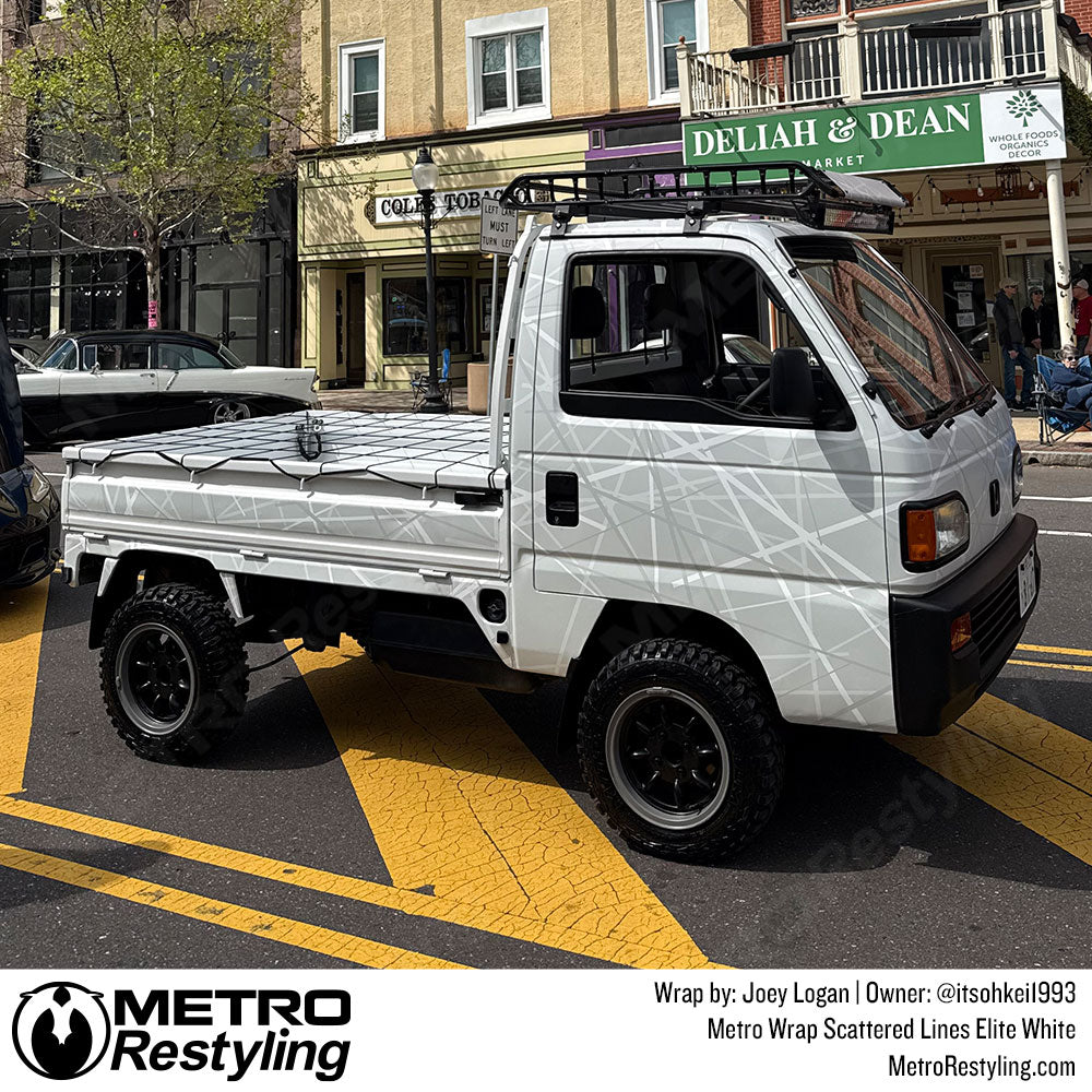 scattered lines truck wrap
