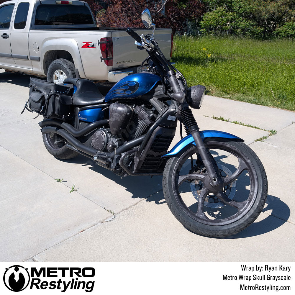 Yamaha Stryker in skull grayscale