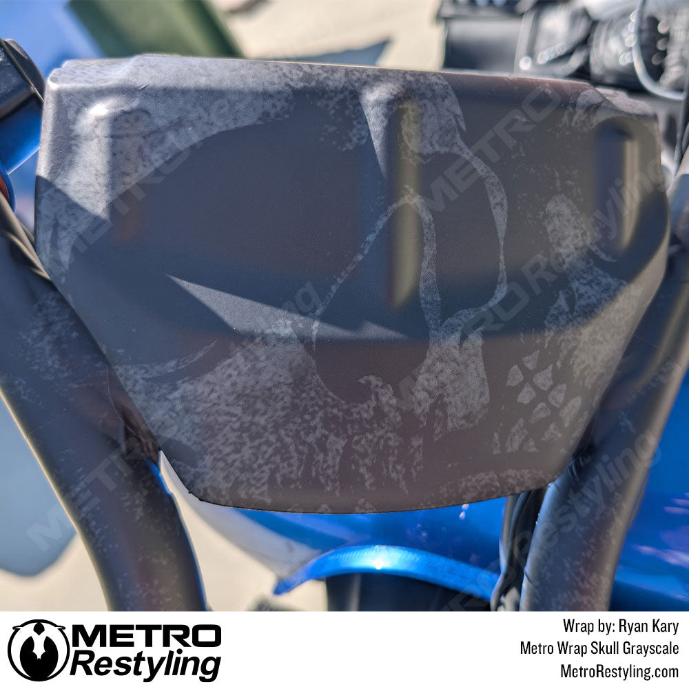 Yamaha Stryker in skull grayscale vinyl