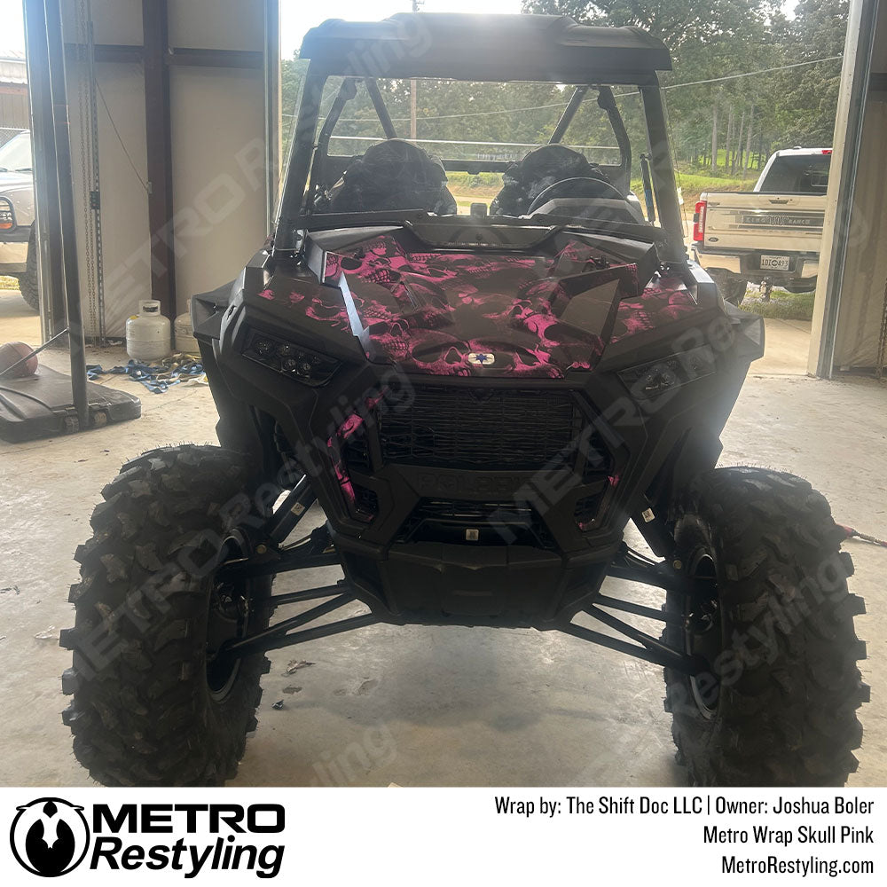 pink skull utv wrap