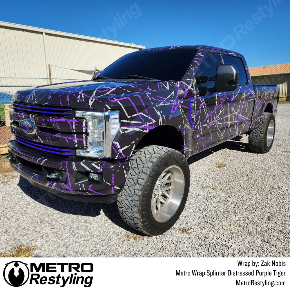 purple splinter truck wrap