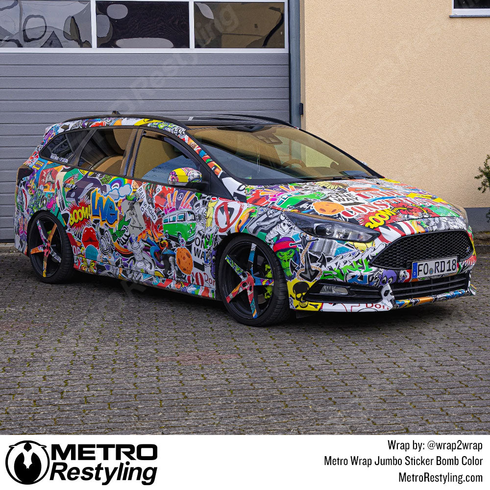 Sticker bomb Ford Focus Wrap