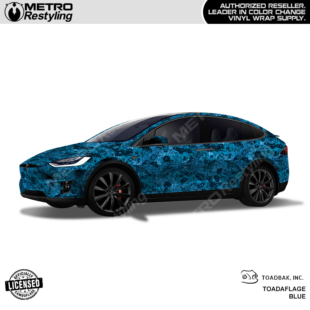 Toadaflage Blue Camo car wrap