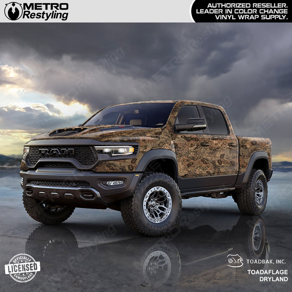 Toadaflage Dryland Camo truck wrap