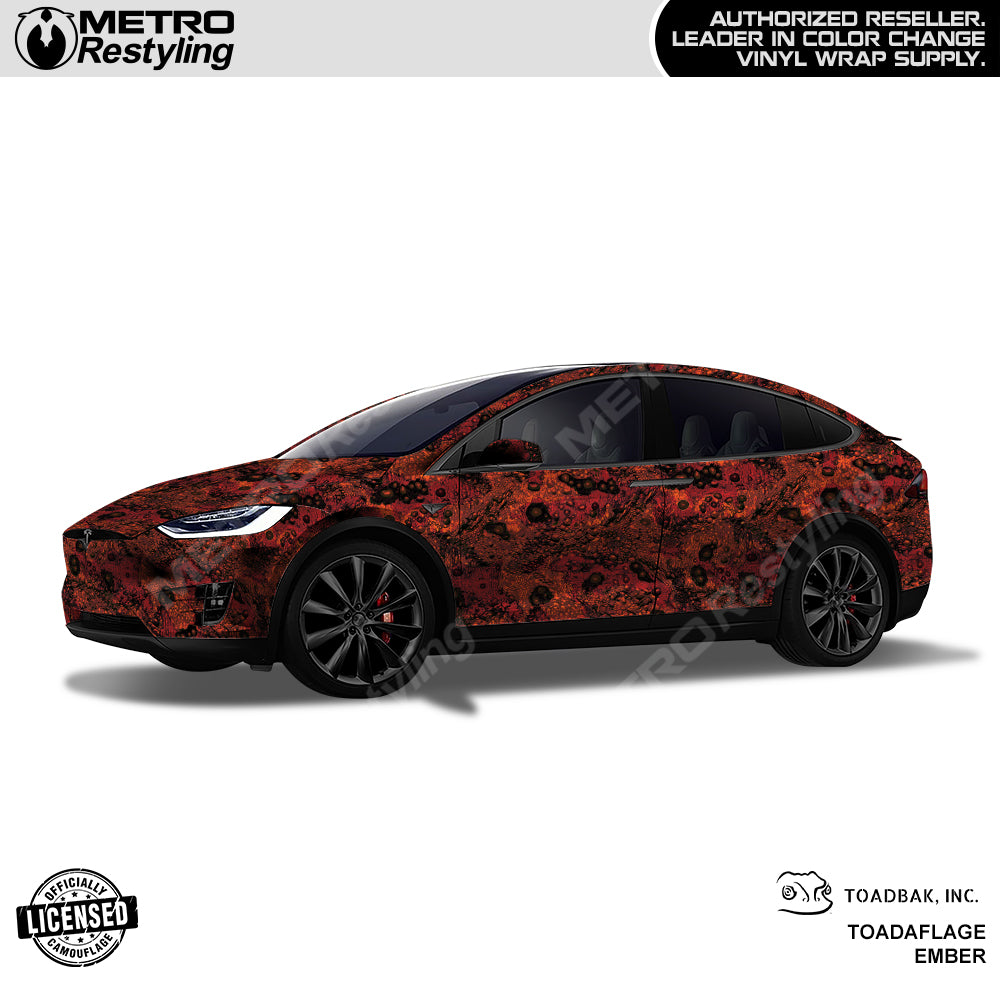 Toadaflage Ember Camo car wrap