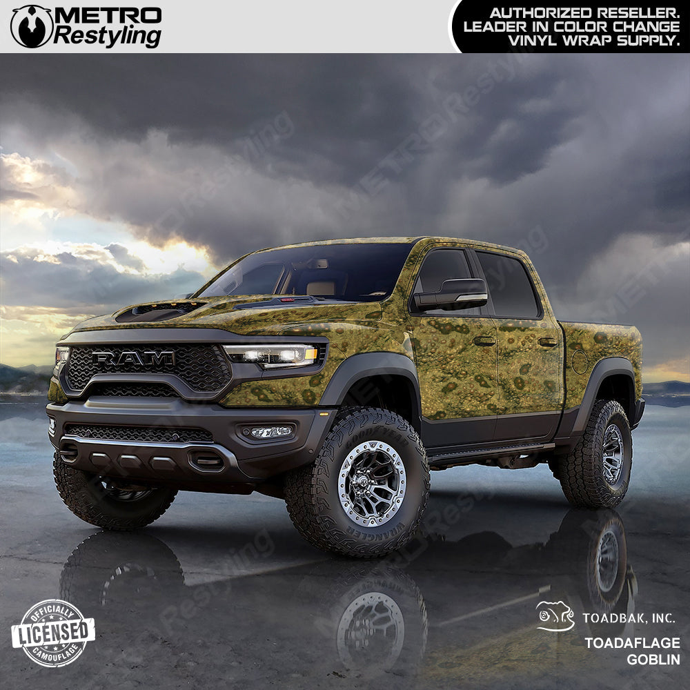 Toadaflage Goblin Camo truck wrap
